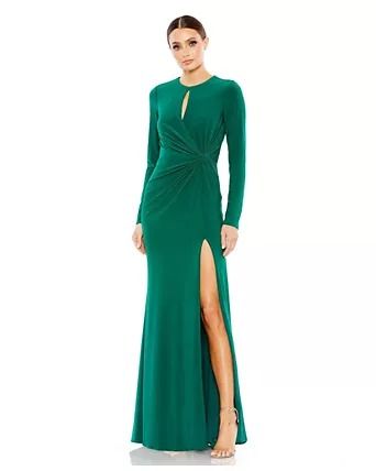 Women's Formal & Black Tie Dresses - Macy's Mac Duggal Dress, Draped Gown, Classy Prom, Brown Brick, Emerald Style, Drape Gowns, Classy Prom Dresses, Long Sleeve Gown, Evening Dresses Cocktail