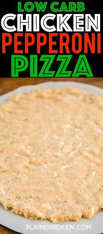 Ground Chicken Parmesan, Chicken Pepperoni, Pepperoni Chicken, Low Sugar Diet Recipes, Ketogenic Recipes Dinner, Chicken Crust Pizza, Mozzarella Pizza, Healthy Low Carb Dinners, Low Fat Low Carb