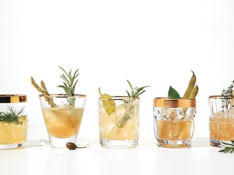 5 takes on the savoury cocktail trend for the holidays - Chatelaine Caper Berries, Pickled Asparagus, Cocktail Trends, Pickle Butter, Sweet Cocktails, Christmas Cooking, Signature Drinks, Food Trends, Chatelaine