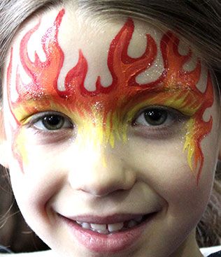 Eye Face Painting, Dragon Makeup, Fire Costume, Fire Makeup, Halloween Kids Costumes Girls, Makeup List, Kids Face Paint, Face Painting Halloween, Face Painting Designs