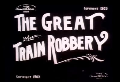 The Thoroughly Lost Art Of The Title Card | Silent-ology Great Train Robbery, Train Robbery, The Great Train Robbery, Art Of The Title, Title Screen, Western Film, Spaghetti Western, Title Design, Silent Movie