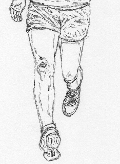 Shoes Running Drawing, Running Legs Drawing, Feet Running Reference, Running Poses Drawing Reference, Running Feet Drawing, Running Person Drawing, People Running Drawing, Running Man Drawing, Man Running Drawing