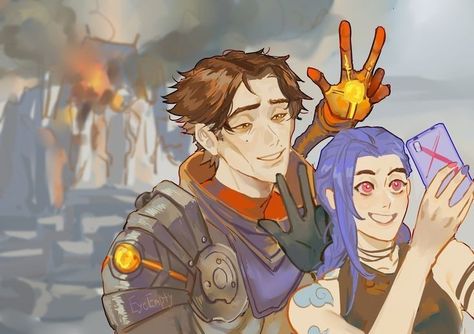 Jinx And Viktor, Ezreal League Of Legends, Arcane Viktor, Science Bros, Jinx League Of Legends, League Of Legends Characters, Lol League Of Legends, League Of Legends, Art Inspo