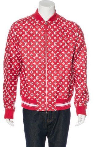 Louis Vuitton x Supreme 2017 Monogram Leather Bomber Jacket w/ Tags Lv Clothes, Louis Vuitton Kids, Supreme Louis Vuitton, Leather Baseball Jacket, Louis Vuitton Supreme, White Louis Vuitton, Louis Vuitton Red, Pre Owned Louis Vuitton, Kids Clothes Boys