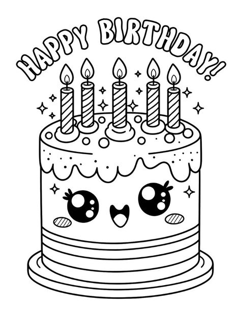 Birthday Cake Colouring Pages, Birthday Colouring Pages, Birthday Coloring Pages Free Printable, Sweets Coloring Pages, Birthday Cake Printable, Birthday Cake Coloring Page, Birthday Coloring Sheets, Coloring Pages Birthday, Cake Coloring Pages