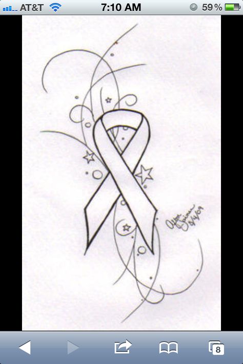 Ribbon tattoo Lymphoma Tattoo, Pink Ribbon Tattoos, Survivor Tattoo, Awareness Tattoo, Ribbon Tattoos, In Memory Of Dad, E Tattoo, Hip Tattoo, Mom Tattoos