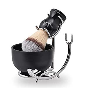 Shaving Stand, Shaving Accessories, Shaving Kit, Black Bowl, Shaving Set, Stainless Steel Bowl, Wet Shaving, Shaving Brush, Mens Shaving