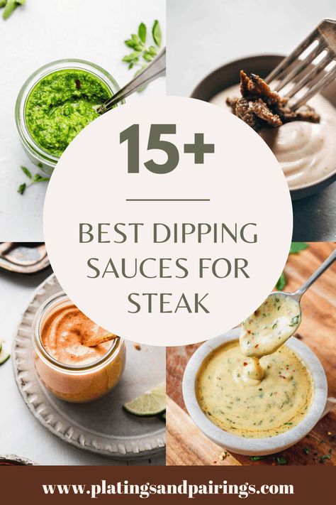 Herb Steak Sauce, Steak Bites With Dipping Sauce, Beef Dipping Sauce Recipe, Asian Steak Dipping Sauce, Steak Sauce Healthy, Steak Fries Dipping Sauce, Dips For Steak, Dip For Steak Bites, Sauce For Grilled Steak