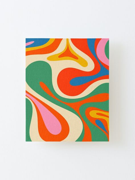 Colour Pop Aesthetic, Retro Abstract Pattern, 1960s Abstract Art, Retro Swirl Pattern, 70s Abstract Art, Colorful Abstract Nails, Trippy Designs Pattern, Rainbow Art Aesthetic, Warped Art