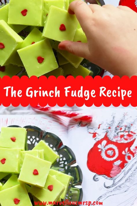 A christmas classic and now a delicious fudge. Grinch Goodies, Grinch Snacks, Simple Fudge Recipe, Grinch Fudge, Simple Fudge, Fudge Dessert, Christmas Candy Easy, Homemade Christmas Gift, White Chocolate Fudge