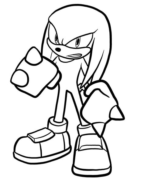 Easy Knuckles The Echidna coloring page Knuckles Coloring Pages, Sonic Vs Knuckles, Hedgehog Colors, Knuckles The Echidna, Family Coloring Pages, Sonic & Knuckles, Space Coloring Pages, Family Coloring, Pokemon Coloring Pages