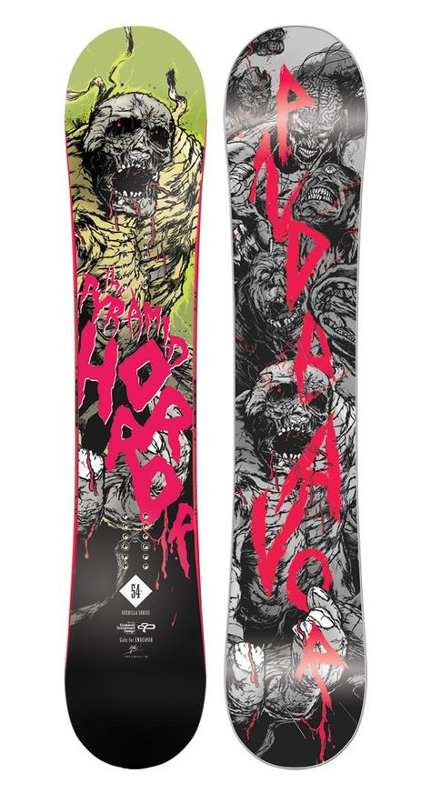 Snowboard Designs by Grzegorz Domaradzki Cool Snowboards, Snowboards Design, Snowboarding Tattoo, Snowboard Designs, Best Snowboards, Ski Cabin Decor, Designers Republic, Abstract Artwork Painting, Snowboard Art