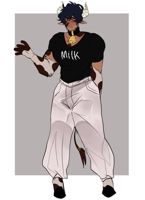 Chubby Boy Drawing, Horns Art, Sheep Horns, Boy Oc, Male Oc, Body Base Drawing, Boy Drawing, Black Art Pictures, A Cow