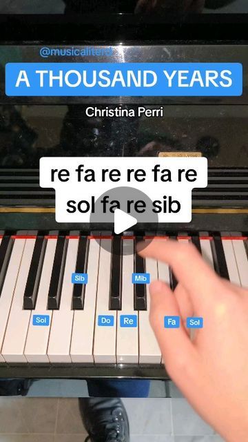 Musicalité on Instagram: "A Thousand Years✨

#easy #piano #pianotutorial #pianolessons #musicaliterd #noalplagio" A Thousand Years Piano, Thousand Years Piano, Christina Perri, Piano Tutorial, A Thousand Years, Easy Piano, Piano Lessons, Favorite Things, Piano