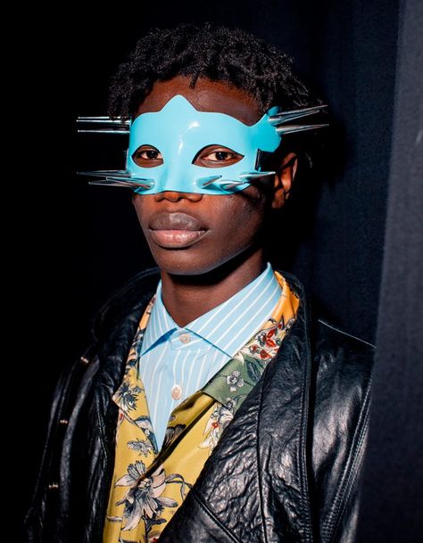 Gold Mask, Comic Book Superheroes, Mask Masquerade, Leather Mask, Venetian Mask, Vogue Us, Gucci Eyewear, Gucci Fashion, Alessandro Michele