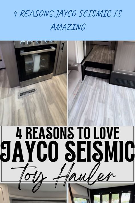 Why do we love the new Jayco Seismic? Let me count the ways! This RV blends the luxury of mimosas on the beach with the practicality of a Swiss Army knife. With kitchen appliances that would make Gordon Ramsay jealous, and storage spaces roomy enough to hide all your snack secrets, it’s ideal for the perfect getaway. The shore awaits—you deserve the best like chargers for your unique needs and maybe the world's smallest coffee machine! Let Jayco Seismic take you on the ride of your (almost) divine life. Ge Profile Appliances, Goodyear Tires, Rv Adventure, Full Time Rv, Technology Integration, Army Knife, Secret Compartment, Toy Hauler, Dream On