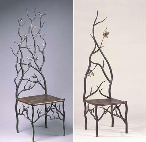 Such cool chairs. i want these so bad! i have a thing for trees and birds... anyone know where these came from? Les Lalanne, Tree Chair, Nordic Forest, Pretty Furniture, Bijoux Art Nouveau, Decor Details, Furniture Showroom, Nature Inspired Design, Cool Chairs