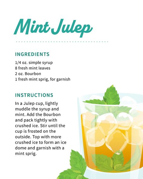 Mint Juleps Recipe, Kentucky Derby Menu Ideas, Mint Julep Recipe Kentucky Derby, Oyster Party, Mint Julip, Girl Lunch, Derby Party Food, Mint Julep Cocktail, Julep Recipe