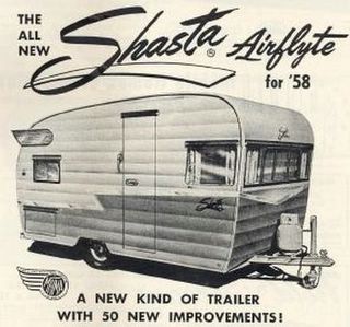 Shasta Airflyte 1958 Ad 1970s Models, Shasta Airflyte, Vintage Trailers Restoration, Shasta Trailer, Camper Diy, Shasta Camper, Camping Vintage, Caravan Interior, Vintage Rv