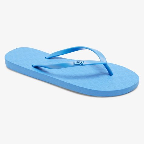 Viva IV Flip Flops - Womens Sandals - Blue Surf - ManGo Surfing Sports Bathroom, Roxy Sandals, Blue Flip Flops, Recycled Rubber, Sports Brands, Metal Pins, Blue Sandals, Thong Sandals, Out Of Style