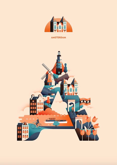 Jack Daly, Travel Typography, Tourism Design, Illustration Minimal, Creative Typography Design, Illustration Landscape, Illustration Fantasy, Illustration Tutorial, Illustration Typography