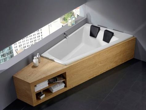 Modern Two Seater Tub Double Bathtub, Bath Tub For Two, Bath For Two, Diy Home Decor For Apartments, Truck Photo, Jacuzzi Bathtub, Modern Bathtub, Corner Bath, Bathtub Design