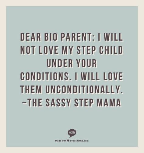 AMEN!!!!!!!!!!!!!!! Despite all your attempts to talk smack and burn my picture and try to erase my name from her graduation puppy, I'll still continue to stepparent & love my stepdaughter the way I have been. Because your daughter sees your ugly ways and tells us all about them. You're only burying yourself sweetheart. She's sees what an ugly person you are. Step Mom Quotes, Bio Mom, You Are My Moon, Parental Alienation, Step Parenting, Step Kids, The Jacksons, Co Parenting, Parenting Quotes