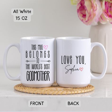 Personalized Godmother Gift , Best Godmother Ever Mug, Aunt Pregnancy Announcement, New Godmother Mug, Announcement Reveal to Godmother Uncle Pregnancy Announcement, Aunt Pregnancy Announcement, Personalized Godmother Gifts, Godfather Gifts, Godmother Gifts, Wellness Gifts, Godmother, The Godfather, Pregnancy Announcement