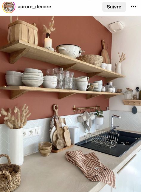 Terracotta And Grey Kitchen, Terracota Kitchen Wall, Clay Coloured Kitchen, Terracotta Wall Kitchen, Terracota Kitchen Cabinet, Terra Cotta Kitchen Walls, Terracotta Kitchen Decor, Terracotta Color Kitchen, Terracotta Kitchen Cabinets