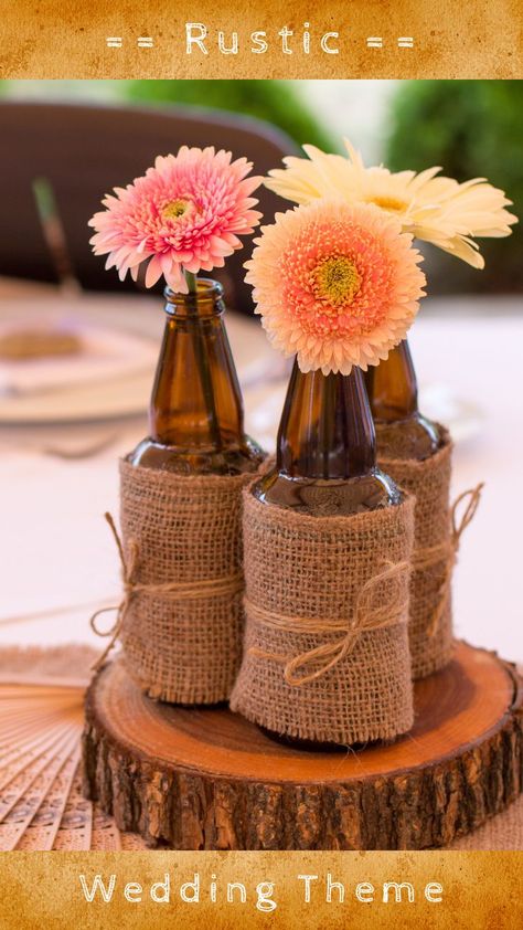 Rustic Wedding Theme - Rustic Wedding Ideas for Casual and Cozy Weddings Barn Birthday Party, Rustic Wedding Theme, Large Wood Slices, Table Presentation, Beer Table, Wedding Decor Rustic, Rustic Wedding Ideas, Cozy Wedding, Rustic Backyard