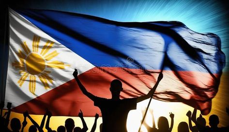 Happy national holiday. Celebrated annually on June 12 in Philippine. AI Generated royalty free stock photography Patriotism Philippines, Patriotic Posters, National Holiday, Flag Background, National Holidays, Design Image, Community Service, Stock Photography Free, Independence Day