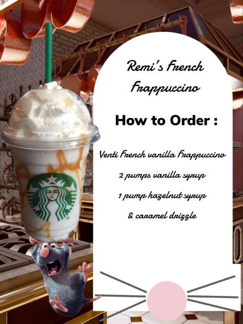 Disney Inspired Starbucks Drinks, Anime Drinks, Copycat Starbucks Drinks, Starbucks Orders, Starbucks Order, Secret Starbucks Drinks, Drinks Ideas, Frappuccino Recipe, Starbucks Secret Menu Drinks