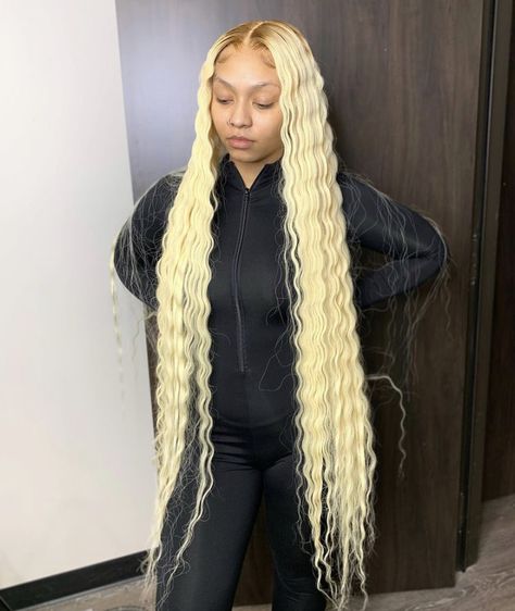 Blonde Crimped Hair, Human Hair Wigs Blonde, Crimped Hair, Wigs For Sale, Hair Laid, Colored Hair, Blonde Wig, Full Lace Wig, Lace Frontal Wig