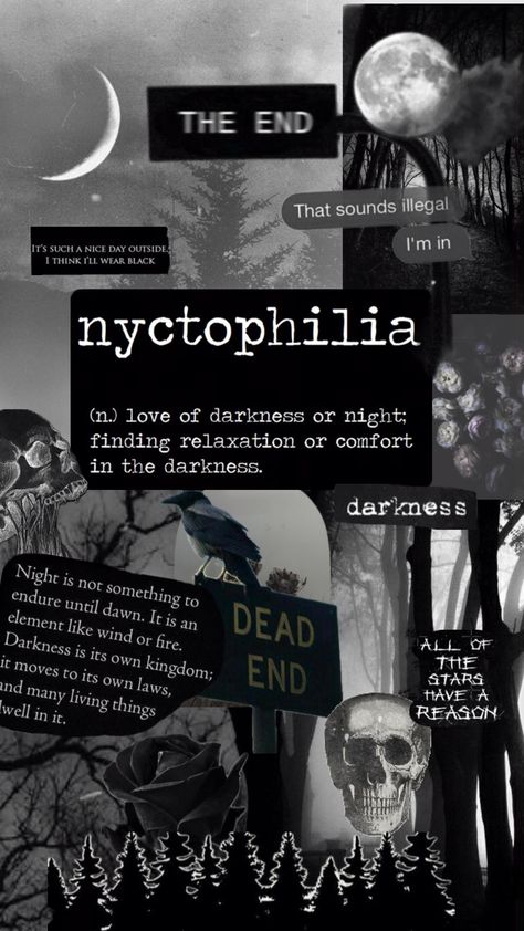 #nyctophilia #darknessofthenight Until Dawn, Edgy Wallpaper, Black And White Wallpaper, Instagram Editing, White Wallpaper, My Vibe, Wearing Black, Good Day, Aesthetic Wallpapers