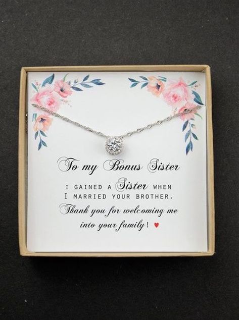 Sister In Law Wedding Gift, Sister In Law Wedding, Necklace Sister, Law Necklace, May Emerald, Sister Wedding Gift, Unbiological Sister, Sister In Law Gifts, Gift Sister