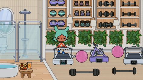 Toca Boca Gym Ideas, Toce Boce, Toca Ideas, Toca Life, Life Words, Home Gym, Gym, Quick Saves