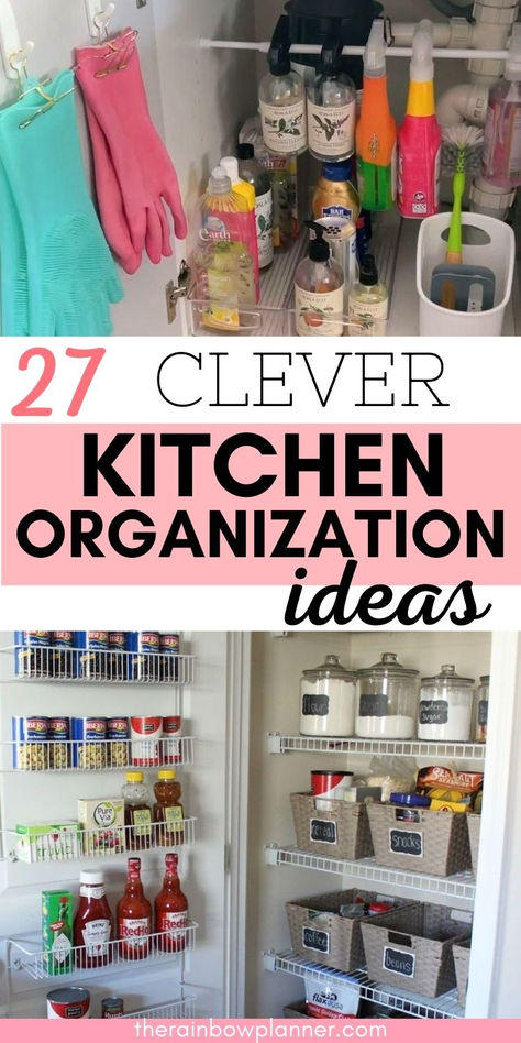 kitchen organization hacks Organization Ideas For The Home Kitchen Cabinets Under Sink, Kitchen Gadgets Storage Ideas, Plastic Utensil Storage Ideas, Easy Kitchen Organization Ideas, Organise Kitchen Cabinets, Kitchen Reorganization Ideas, Kitchen Closet Organization Ideas, Kitchen Towel Organization Ideas, Kitchen Organizers Organizing Ideas