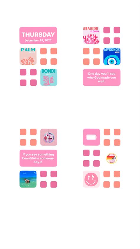 Preppy Aesthetic Wallpaper Pink, Mac Widgets, Preppy Homescreen, Beach Motivation, Aesthetic Wallpaper Pink, Phone Organisation, Preppy Aesthetic Wallpaper, Iphone Wallpaper Preppy, Cute Backgrounds For Iphone