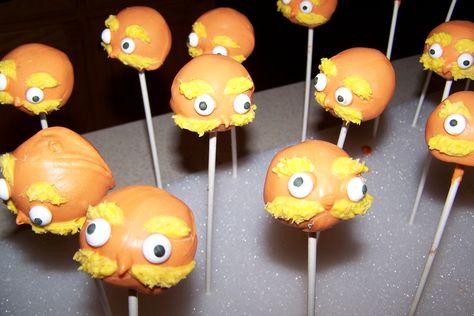 Lorax Cake Pops, The Lorax Birthday Party Ideas, Lorax Cupcakes, Lorax Birthday Party, Lorax Cake, Lorax Birthday, Lorax Party, Ugly Cakes, Funny Birthday Cakes