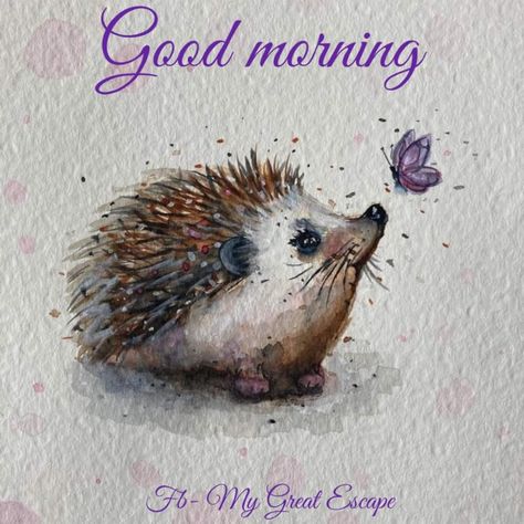 Hedgehog Painting, Hedgehog Watercolor, Watercolor Hedgehog, Hedgehog Tattoo, Hedgehog Drawing, Watercolor Paintings Of Animals, Whimsical Art Paintings, Painting Small, Small Artwork