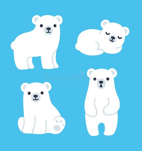 Cartoon Polar Bear, Polar Bear Drawing, Polar Bear Cartoon, Polar Bear Illustration, Polar Bear Cubs, Cute Polar Bear, Bear Drawing, Bear Illustration, Bear Theme