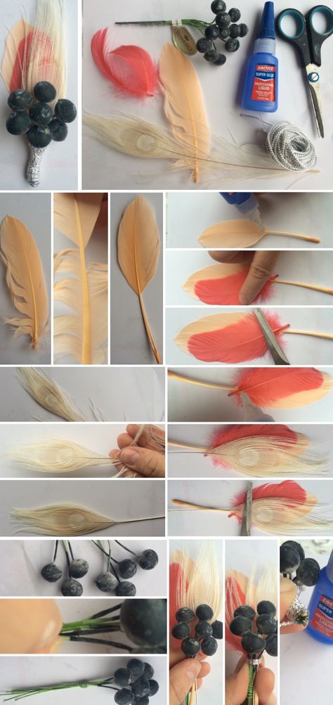 I spent only $30 and made 9 boutonnieres. Save money and do it yourself! DIY Boutonniere, DIY Feather Boutonniere, Do it yourself, Make your own Boutonniere, Coral Boutonniere, Blueberry Boutonniere, Blueberries and Feathers, Coral and Navy Wedding, Wedding Diy Boutineer, Coral Boutonniere, Boutonniere Diy, Feather Boutonniere, Diy Boutonniere, Diy Feather, Navy Wedding, Do It Yourself, Boutonniere