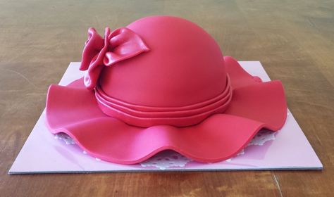 Hat Shaped Cakes, Hat Cakes For Women, How To Make A Cake Hat In Dti, Hat Cake Ideas, Elsa Pasta, Mother Cake, Fondant High Heel Shoe Tutorial, 12 Inch Cake, Cake Hat