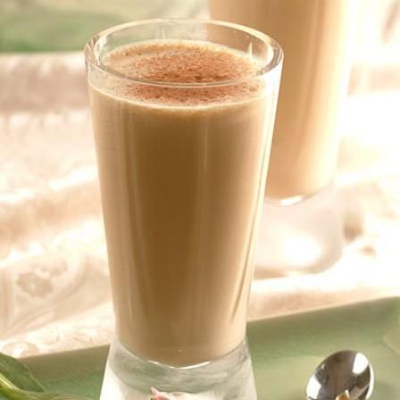 Cappuccino Smoothie | Very Best Baking Vanilla Cappuccino, French Vanilla Cappuccino, Healthy Refreshing Drinks, Smoothie Juice, Coffee Granules, Shakes Drinks, Baking Cocoa, The Chew, Easy Smoothies