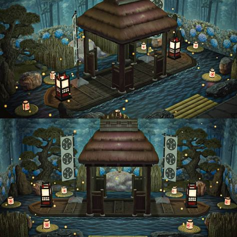 Sailing on a river of fireflies~✨ Boat base and water designs by @natattacksacnh Fireflies polish design by @acnh.skdesigns Happy… | Instagram Japanese Neighborhood, Lake Animals, Bamboo Grove, Happy Home Paradise, Japanese Village, Have A Nice Weekend, Animal Crossing Memes, Happy Home Designer, Animal Crossing Wild World