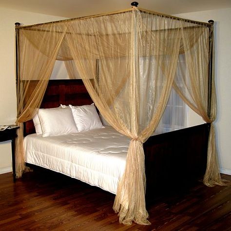 Bedroom Ideas With Curtains, Four Poster Bedroom Ideas, Poster Bedroom Ideas, 4 Poster Bed Canopy, Four Poster Bedroom, 4 Post Bed, Kids Bed Canopy, Canopy Bed Curtains, 4 Poster Beds