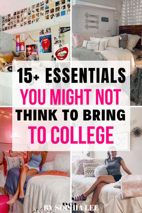 Things To Bring To College, College Dorm Necessities, Chill Apartment Vibes, What To Bring To College, College Freshman Dorm, Chill Apartment, College Dorm Bathroom, Checklist Ideas, Dorm Room Essentials List