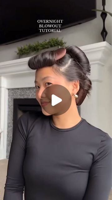 Overnight Blowout on Instagram: "A full hair tutorial of how to use the Overnight Blowout by @abigaillinnn 😍🤎  Abigail is using the classics in brown on her medium length hair while doing the original OB method!  Have more questions on how to use the OB? Drop them below or DM us!   #theovernightblowout #overnightblowout #hairtutorial #hairblowout #heatlesscurls" How To Keep Blowout Overnight, Overnight Curls Medium Length Hair, Blowout Overnight Curls, Curling Tutorials For Medium Hair, Overnight Volume Hair Sleep, Overnight Blowout Short Hair, Heartless Blowout Overnight, Overnight Blowout Hair Heatless, How To Do Blowout Hair