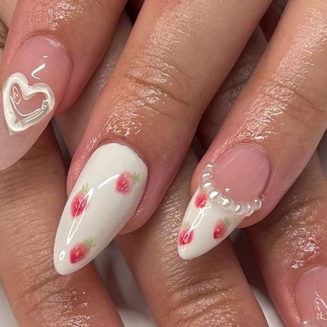 Heart Envelope Nails, Dainty Valentines Nails, Jelly Heart Nails, Korean 3d Nail Art, 3d Heart Nails, Kpop Nails Inspired, Nail Inspo Korean, Korean Gel Nails, Nails Plaid