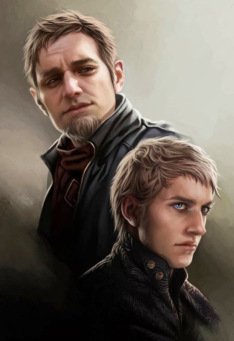 Tytos & Tywin Lannister. The World of Ice and Fire Tywin Lannister Fanart, Magali Villeneuve, Lannister Art, Tywin Lannister, Queen Cersei, Casterly Rock, Game Thrones, People Paintings, House Lannister